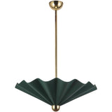 Pine Green 25inch Furrow Pendant by Alora Lighting