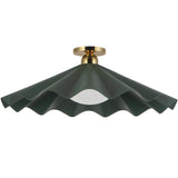 Pine Green 25inch Furrow Semi-Flush Mount by Alora Lighting
