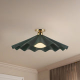 Pine Green 25inch Furrow Semi-Flush Mount by Alora Lighting