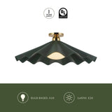 Pine Green 25inch Furrow Semi-Flush Mount by Alora Lighting Light Source