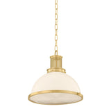 Pinesbridge Pendant - 14.5 Inch - Aged Brass by Hudson Valley