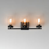 Pinn Bath Vanity Light Black / Satin Brass by Maxim Lighting