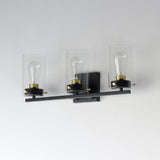 Pinn Bath Vanity Light Black / Satin Brass by Maxim Lighting