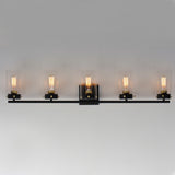 Pinn Bath Vanity Light Black / Satin Brass by Maxim Lighting