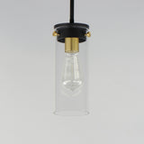 Pinn Mini Pendant Black / Satin Brass by Maxim Lighting