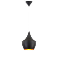 Piquito Pendant Light by Eurofase - Matte Black with Gold-Black Mix Interior