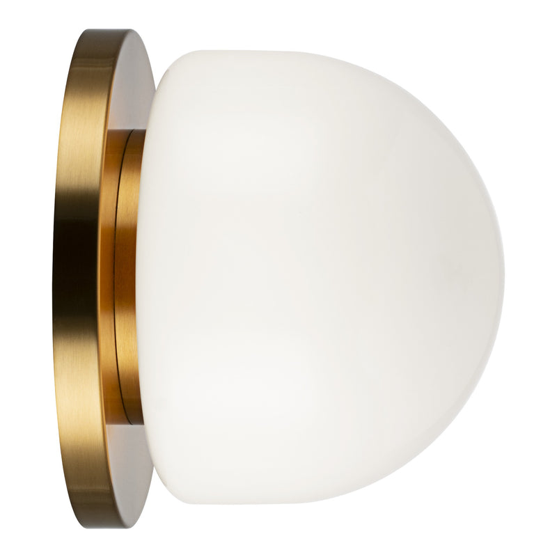 Pizzazz Dome Wall Sconce Aged Gold Brass