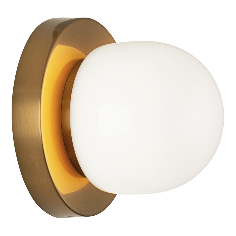 Pizzazz Wall Sconce 1 Light Aged Gold Brass