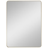 Planer Mirror Large Burnished Brass By Generation Lighting - Front View1
