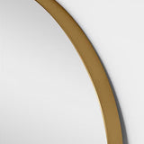 Planer Mirror Medium Burnished Brass By Generation Lighting - Detailed View1