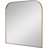 Planer Mirror Medium Burnished Brass By Generation Lighting - Side View1