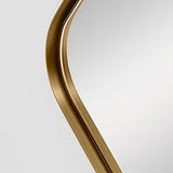 Planer Mirror Small Burnished Brass By Generation Lighting - Detailed View2