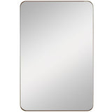 Planer Mirror Small Burnished Brass By Generation Lighting - Front View1