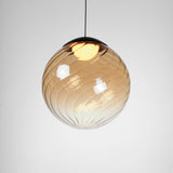 Planetary 1 Light LED Pendant Amber By ET2 Detailed View