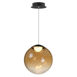 Planetary 1 Light LED Pendant Amber By ET2 With Light