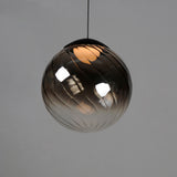 Planetary 1 Light LED Pendant Smoke Black By ET2 Detailed View