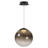 Planetary 1 Light LED Pendant Smoke Black By ET2 With Light