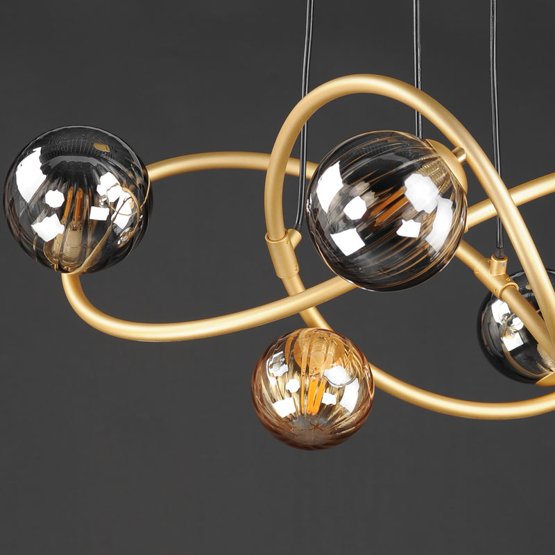 Planetary Chandelier By ET2 5 Light Detailed View