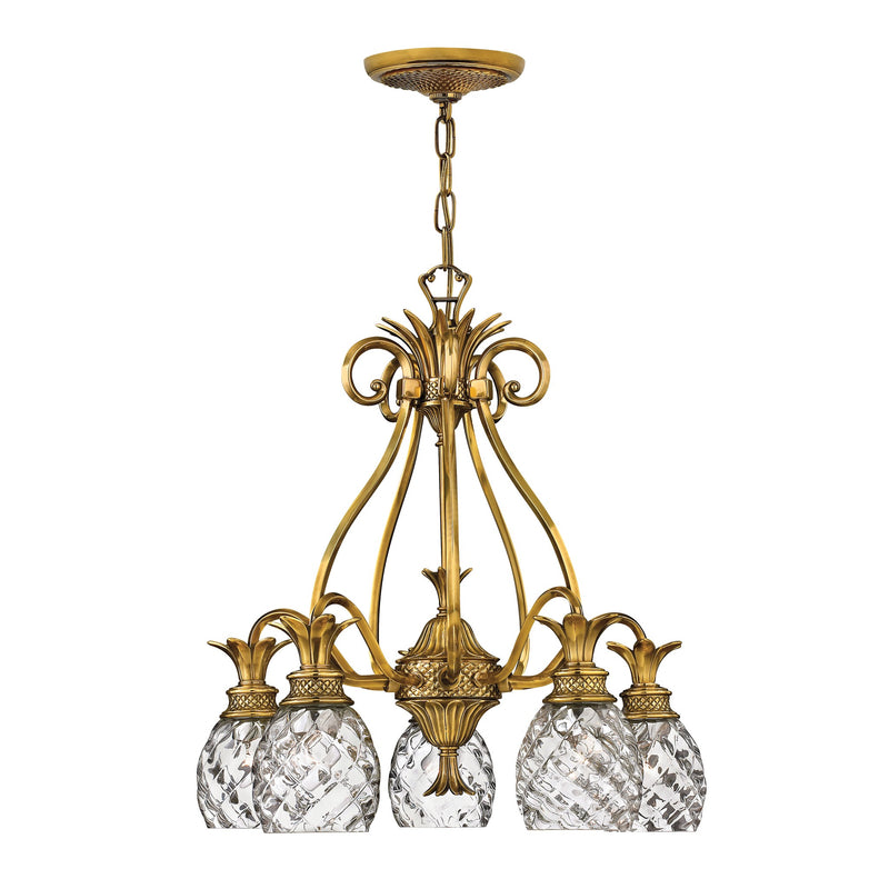 Plantation Small Single Tier Chandelier - Burnished Brass - by Hinkley