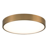Plato Flush Mount 15 Inch Aged Gold Brass