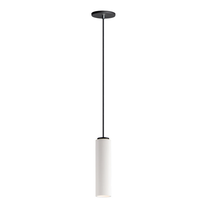Pleat LED Plaster Pendant by ET2 - Black