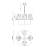 Plisse Chandelier — Chandelier