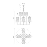 Plisse Chandelier — Chandelier