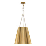 Plisse Pendant — 16 Inch, Aged Gold