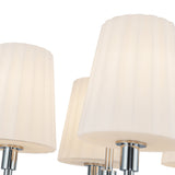 Plisse White Shade Chandelier — Chandelier