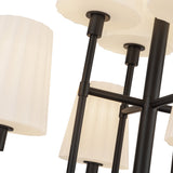 Plisse White Shade Chandelier — Chandelier