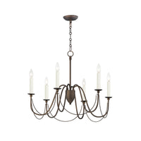Plumette Chandelier Chestnut Bronze by Maxim Lighting