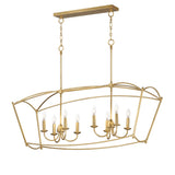 Plumette Linear Suspension Gold Leaf by Maxim Lighting