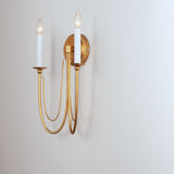 Plumette Wall Sconce Gold Leaf by Maxim Lighting
