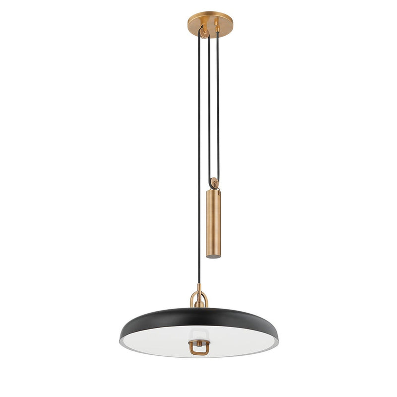 Plummet Pendant - Patina Brass with Soft Black by Troy Lighting