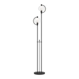 Pluto Floor Lamp in Black, Clear Glass by Hubbardton Forge