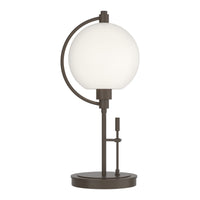 Pluto Table Lamp in Bronze, Opal Glass by Hubbardton Forge