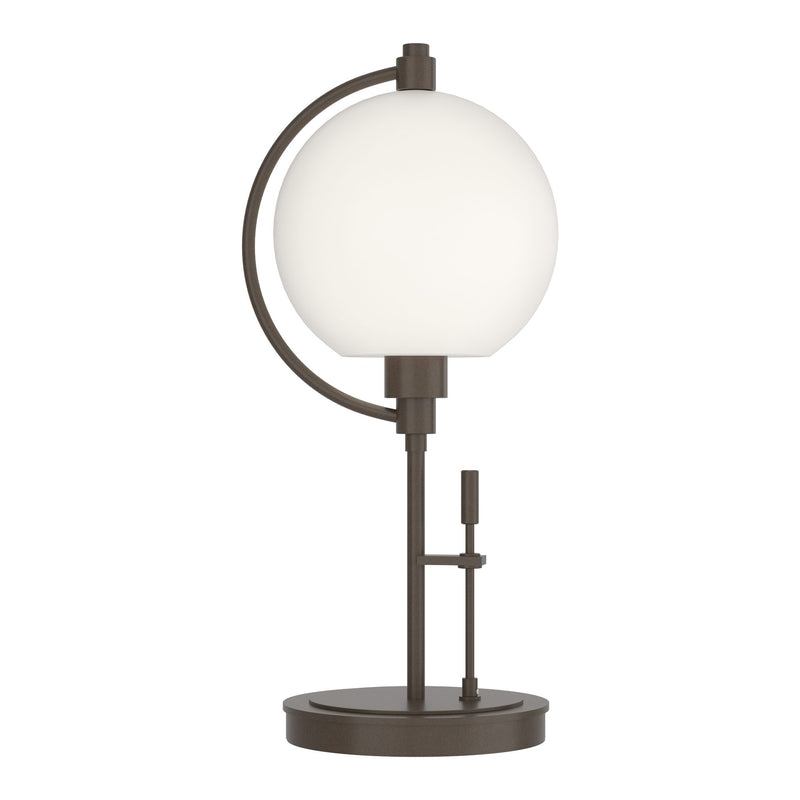 Pluto Table Lamp in Bronze, Opal Glass by Hubbardton Forge
