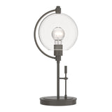 Pluto Table Lamp in Dark Smoke, Clear Glass by Hubbardton Forge