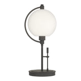 Pluto Table Lamp in Natural Iron, Opal Glass by Hubbardton Forge