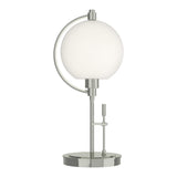 Pluto Table Lamp in Sterling, Opal Glass by Hubbardton Forge