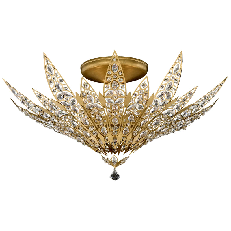 Poetta Semi Flush Mount Heirloom Gold By Schonbek Forever Main View