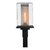Polaris Outdoor Post Lantern, shown in Coastal Black, Coastal Silver, by Hubbardton Forge