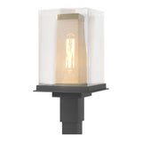 Polaris Outdoor Post Lantern in Coastal Black, Coastal Gold by Hubbardton Forge