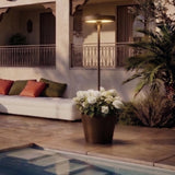 Poldina Reverso Solar Portable Floor Lamp by Zafferano, Rust