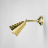 Polished Brass Moya Adjustable Brass Wall Light by Mullan Lighting