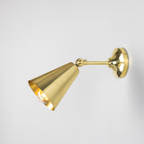 Polished Brass Moya Adjustable Brass Wall Light by Mullan Lighting