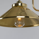 Polished Brass Nerissa Brass Swan Neck Wall Light by Mullan Lighting Detail View