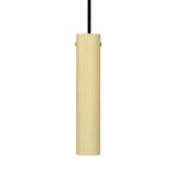 Polished Brass Royce Slender Reeded Brass Pendant by Mullan Lighting