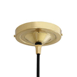Polished Brass Royce Slender Reeded Brass Pendant by Mullan Lighting Canopy