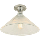 Polished Chrome Hanoi Vintage Prismatic Flush Light by Mullan Lighting
